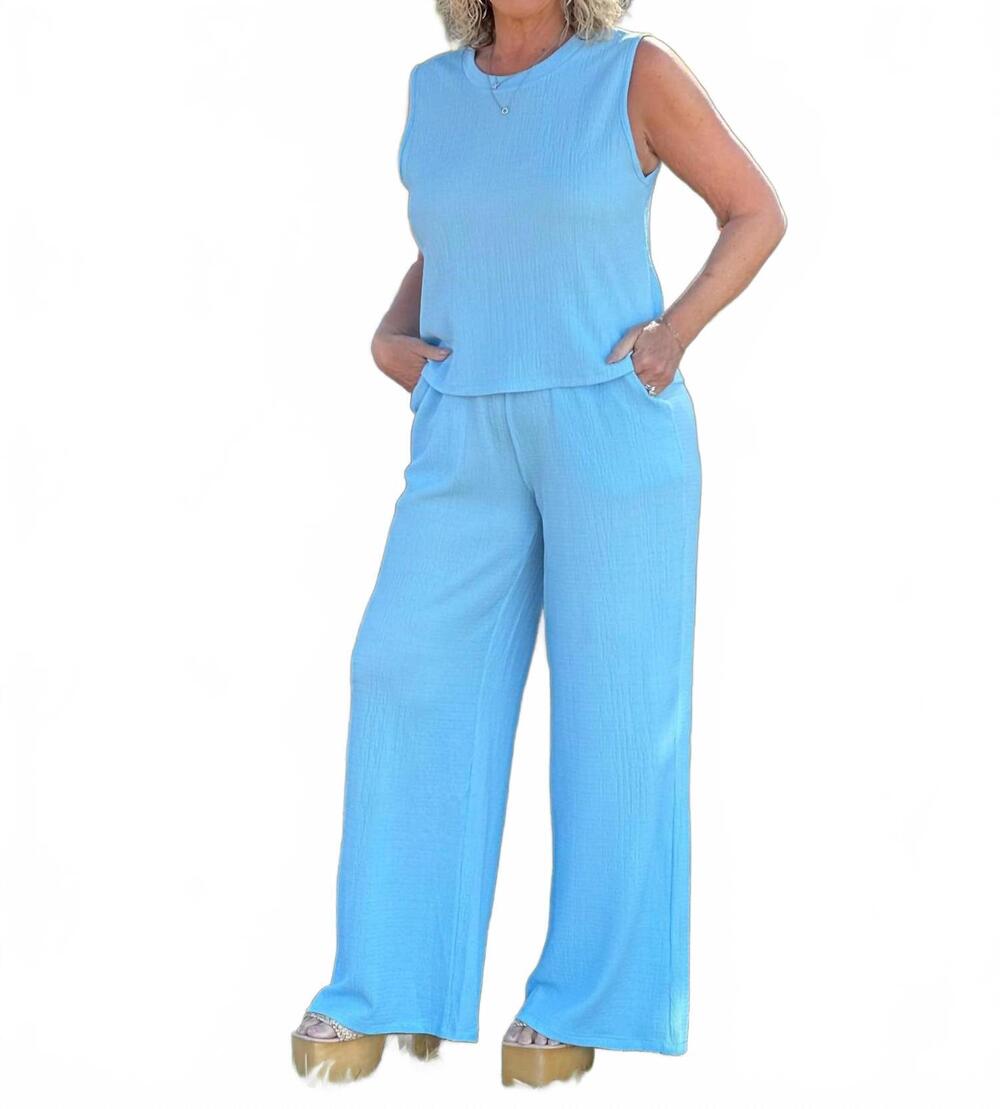 NEW SOUTHERN GRACE brittany set pant in blue